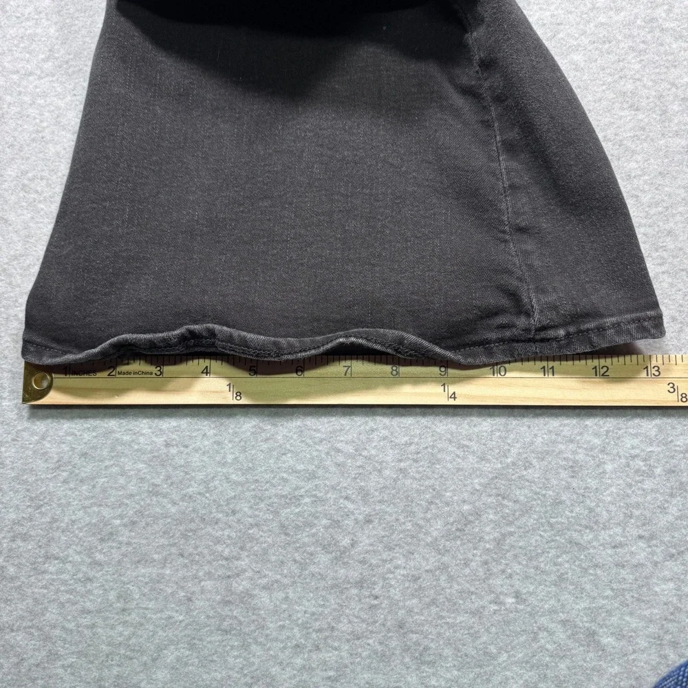 American Eagle Womens High Rise Super Flare Jeans Black Button Fly Size 4 28x30